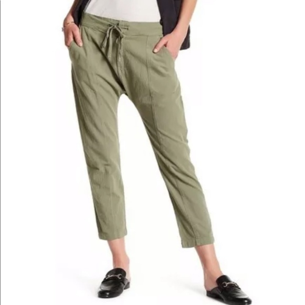 FRAME Olive Green Le Panel Crop Pants S